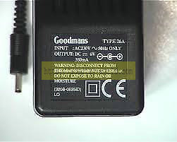 *Brand NEW*Goodmans TYP 26A 6V 350mA AC ADAPTER Power Supply